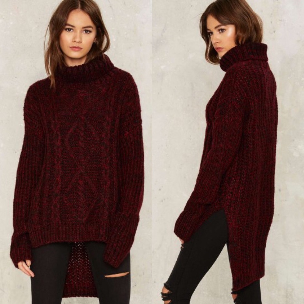 Nasty Gal Foggy Notion Chunky Sweater